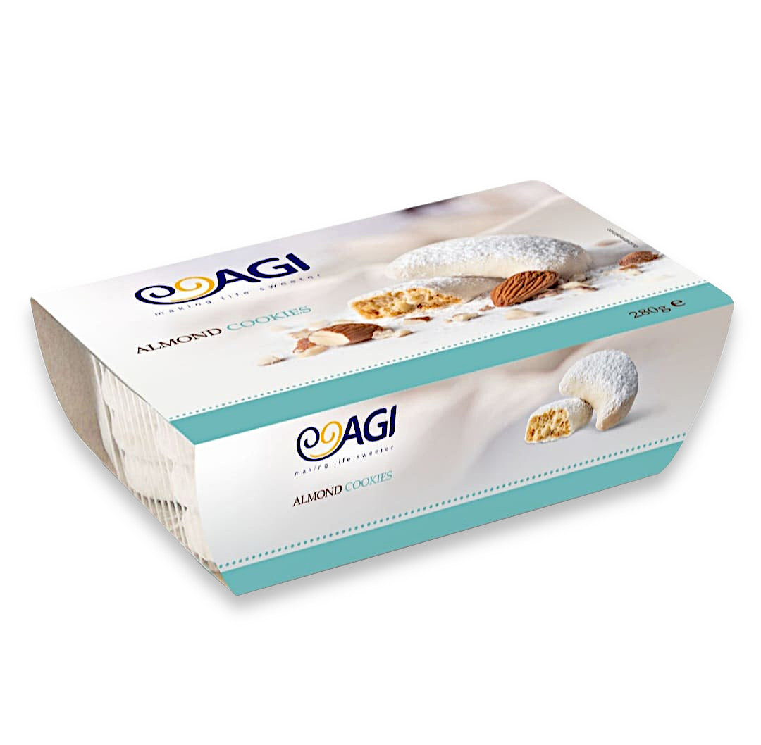 Weiße Kourabiedes mit Mandeln 280g, feines Mandelgebäck / Teegebäck / Cookies nach Armenischer Rezeptur