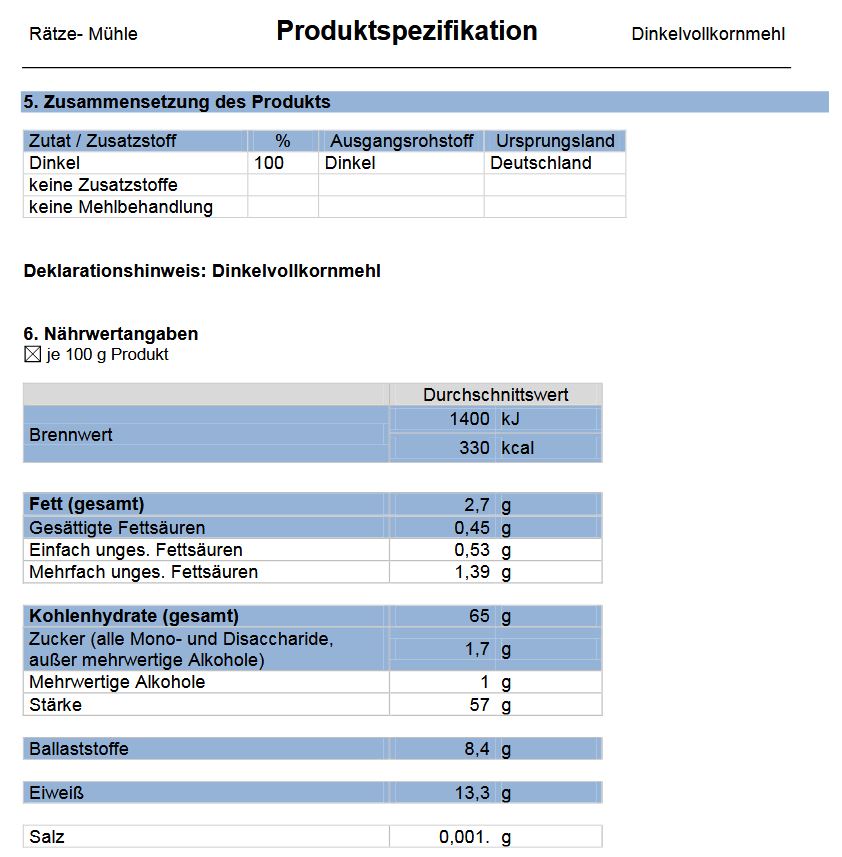Dinkelvollkornmehl 25 kg