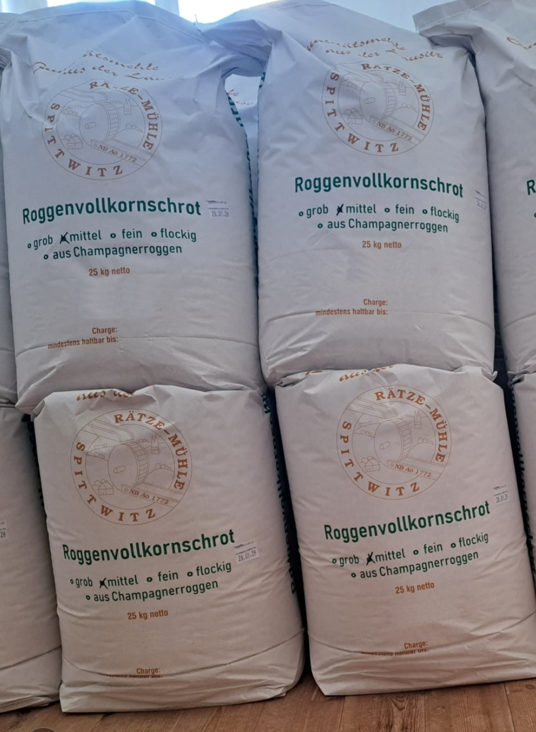 Roggenvollkornschrot mittel 25 kg