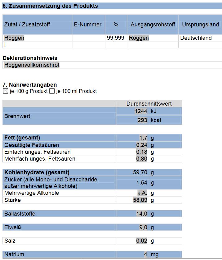 Roggenvollkornschrot mittel 25 kg