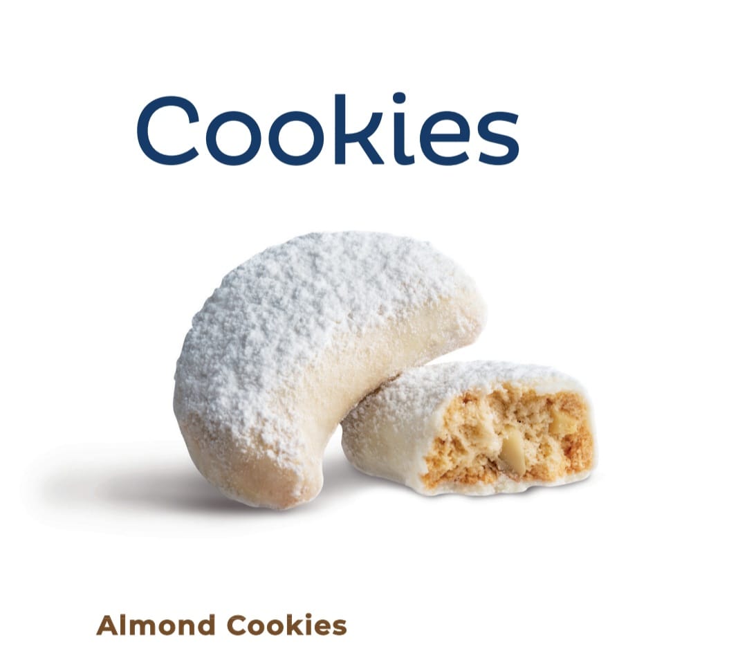 Weiße Kourabiedes mit Mandeln 280g, feines Mandelgebäck / Teegebäck / Cookies nach Armenischer Rezeptur