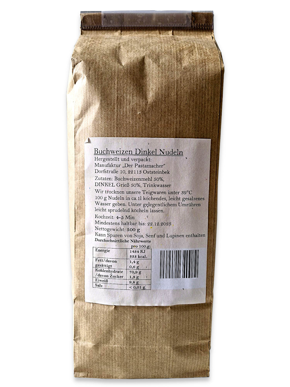 4x Buchweizen Dinkel Radiatori Nudeln 500g