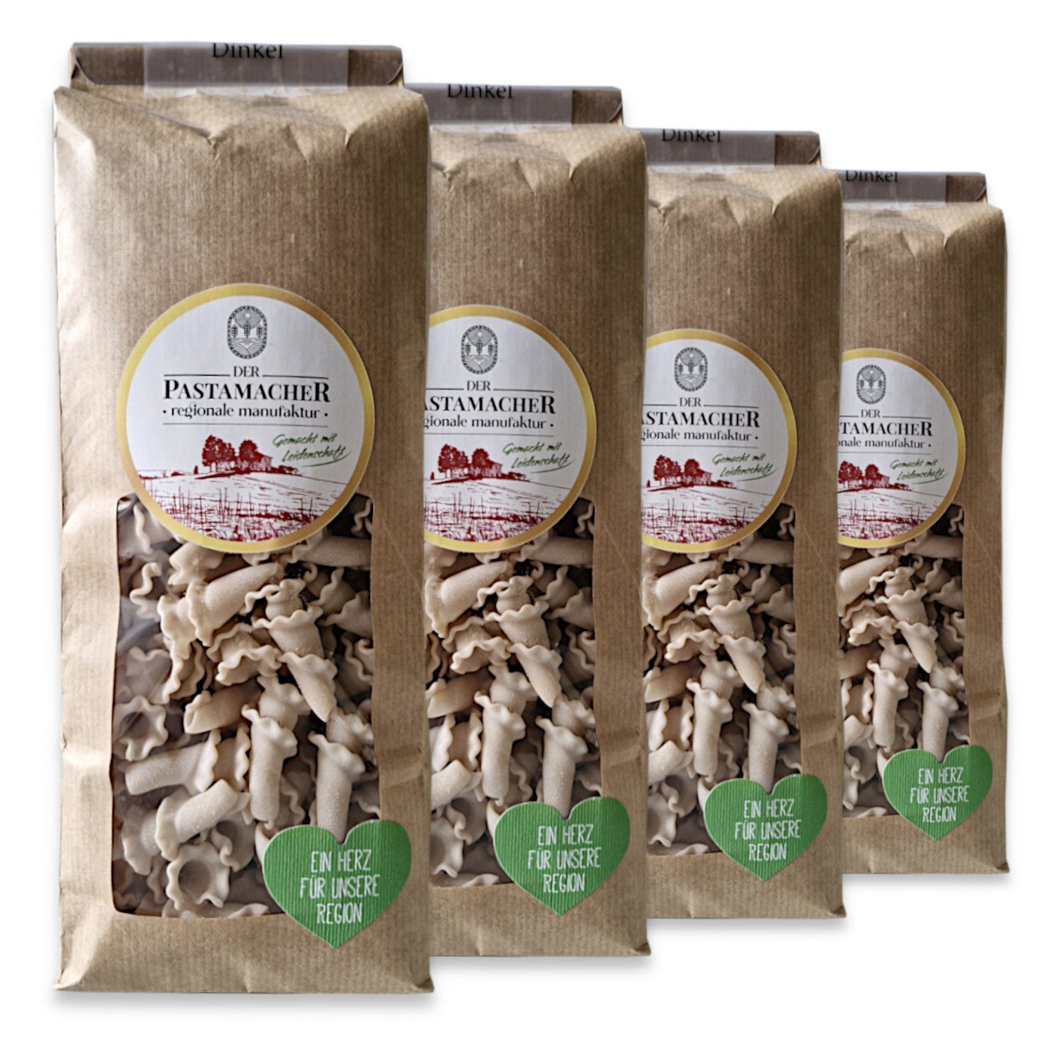 4x Dinkel Campanelle Nudeln 500g