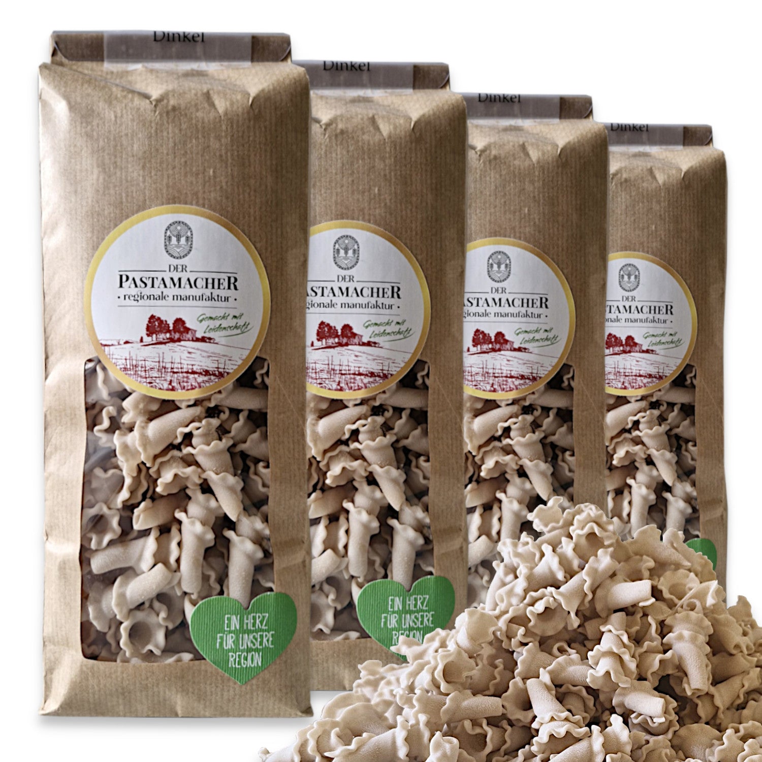 4x Dinkel Campanelle Nudeln 500g