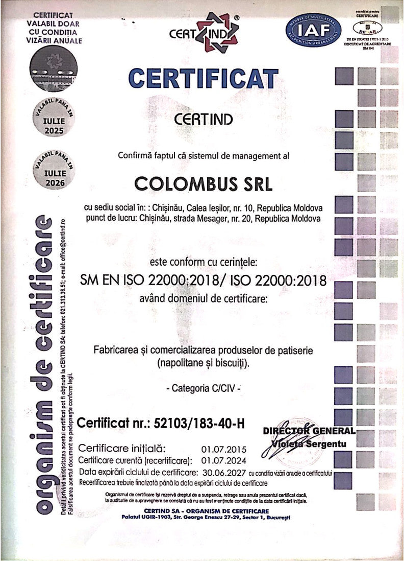 Doppelkekse Zebra mit Creme Brülee Füllung 3kg