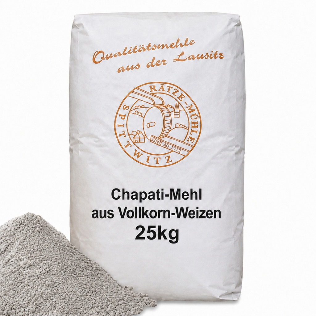 Chapati-Mehl aus Vollkorn-Weizen, Chakki Atta für besten Teig