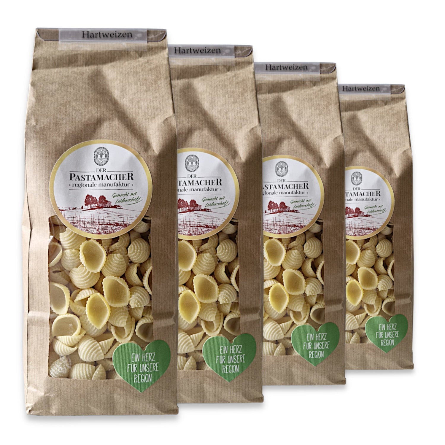 4x Hartweizen Conchiglie Nudeln 500g