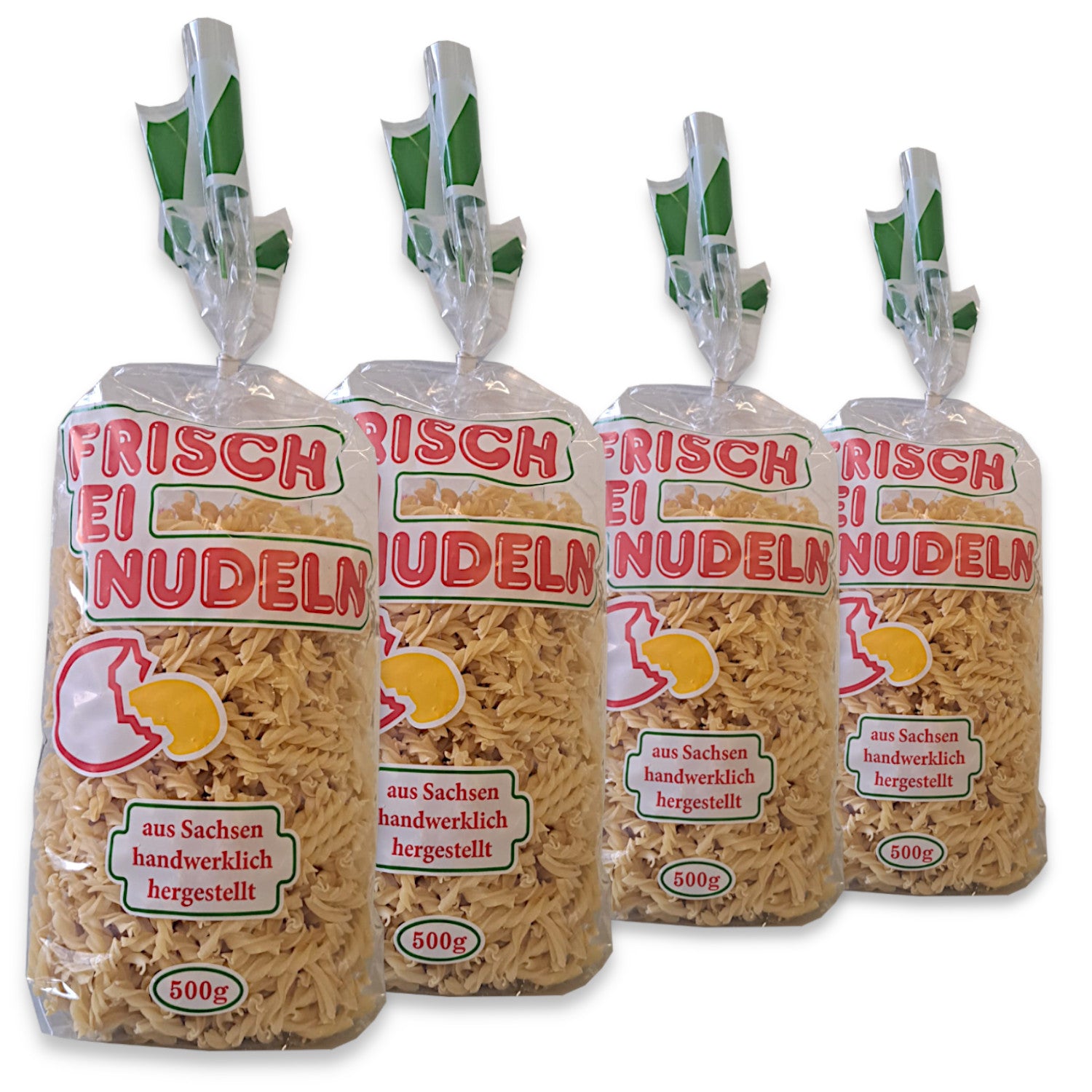4x Frischei Nudeln Hartweizen Spirelli 500g