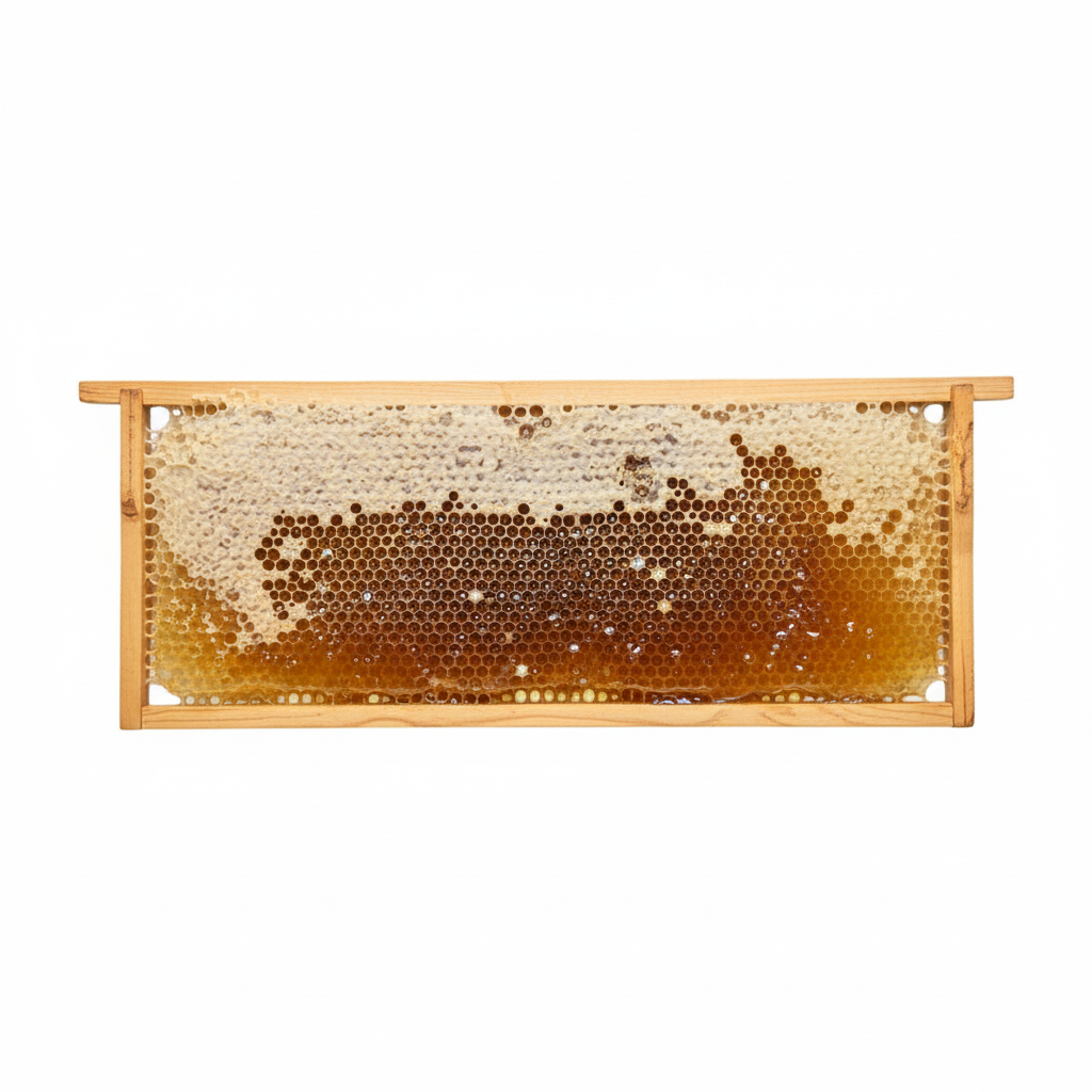 Honigwabe mit Hocharomatischem Akazienhonig im traditionellen Holzrähmchen ca. 1700g