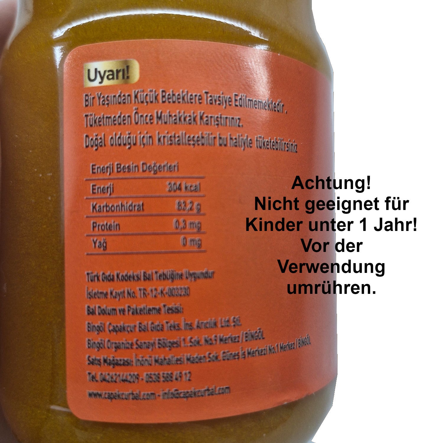 Wildblumen-Honig mit Kurkuma zugesetzt 460g von Capakcur Bal
