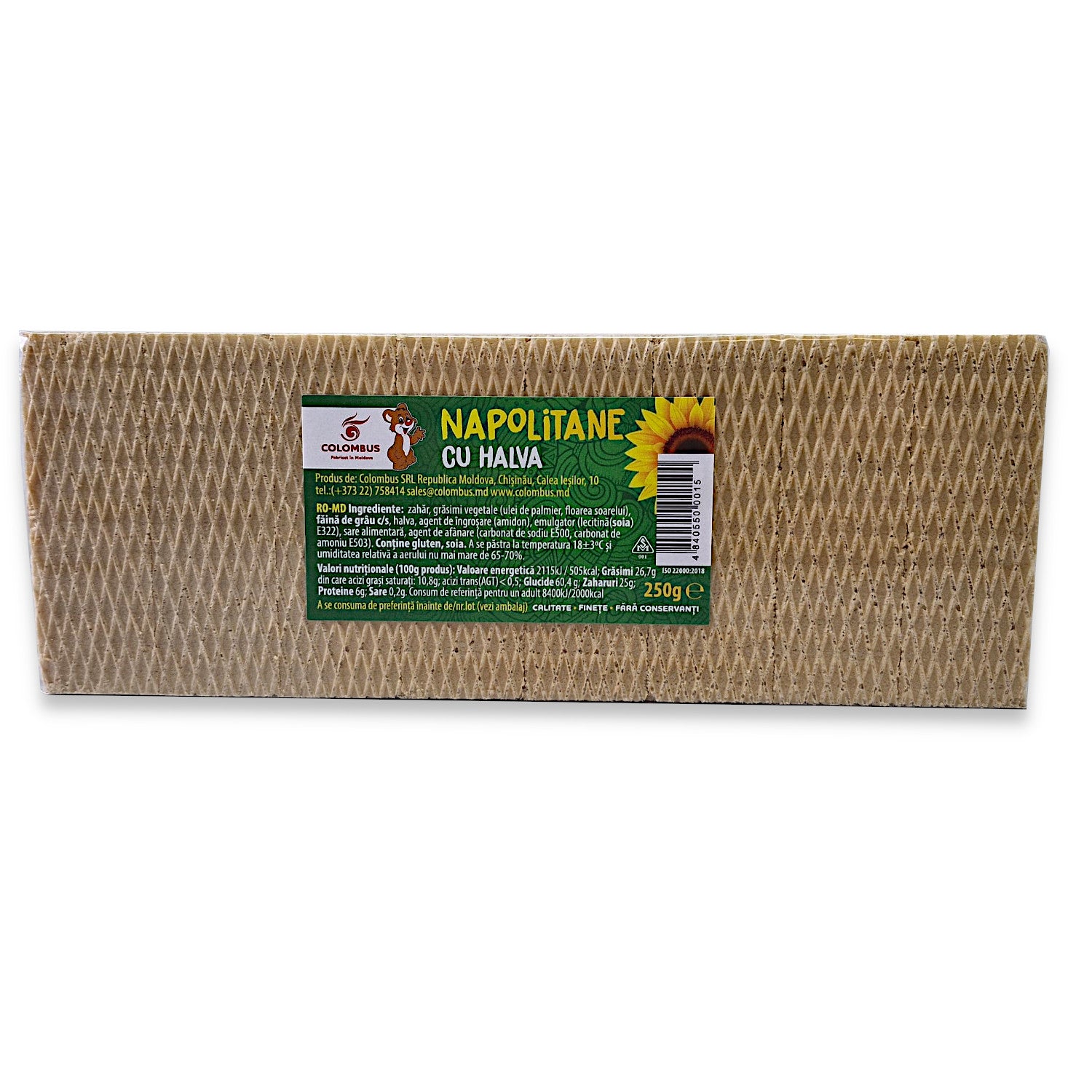 Neapolitaner Waffeln mit Halvacreme 250g