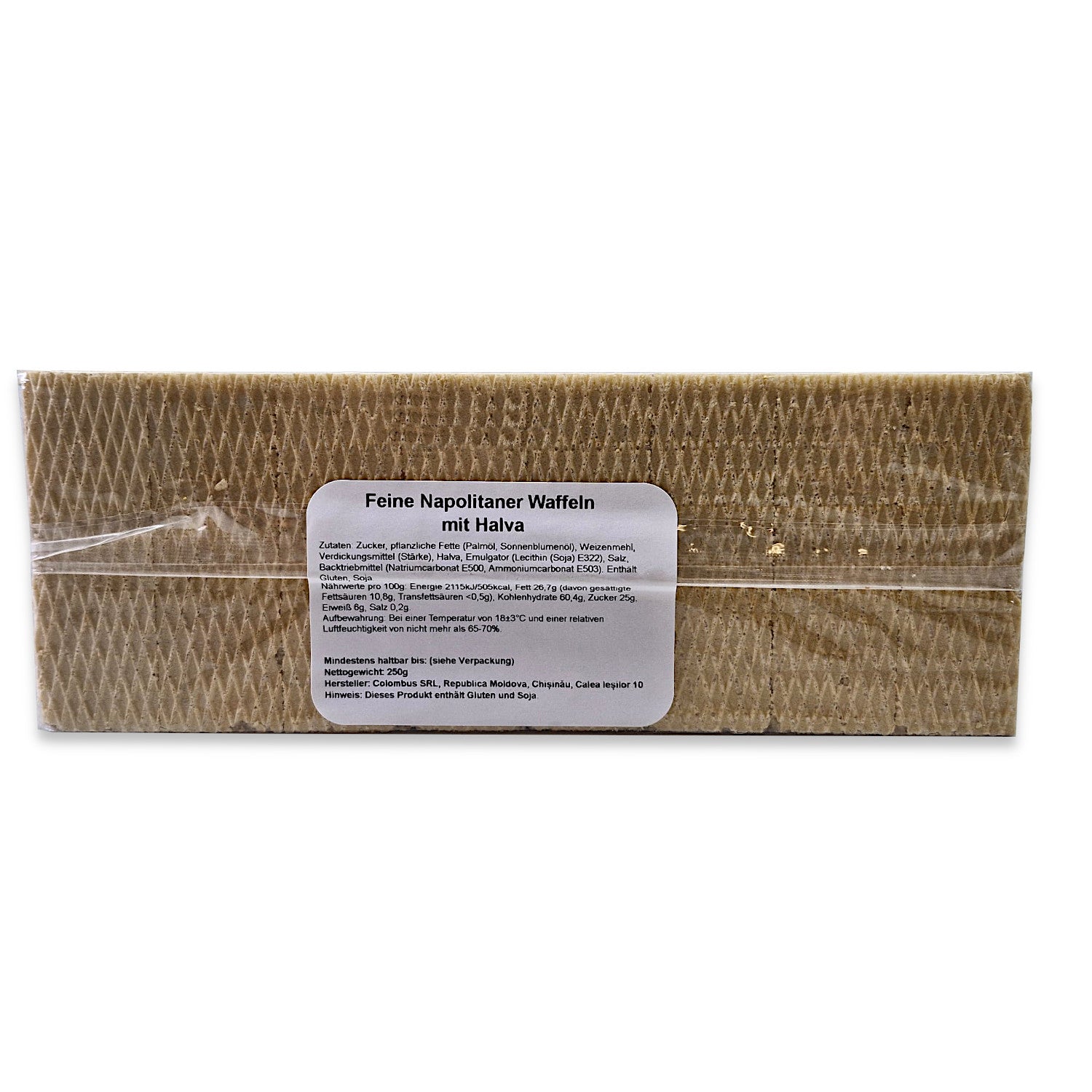 Neapolitaner Waffeln mit Halvacreme 250g