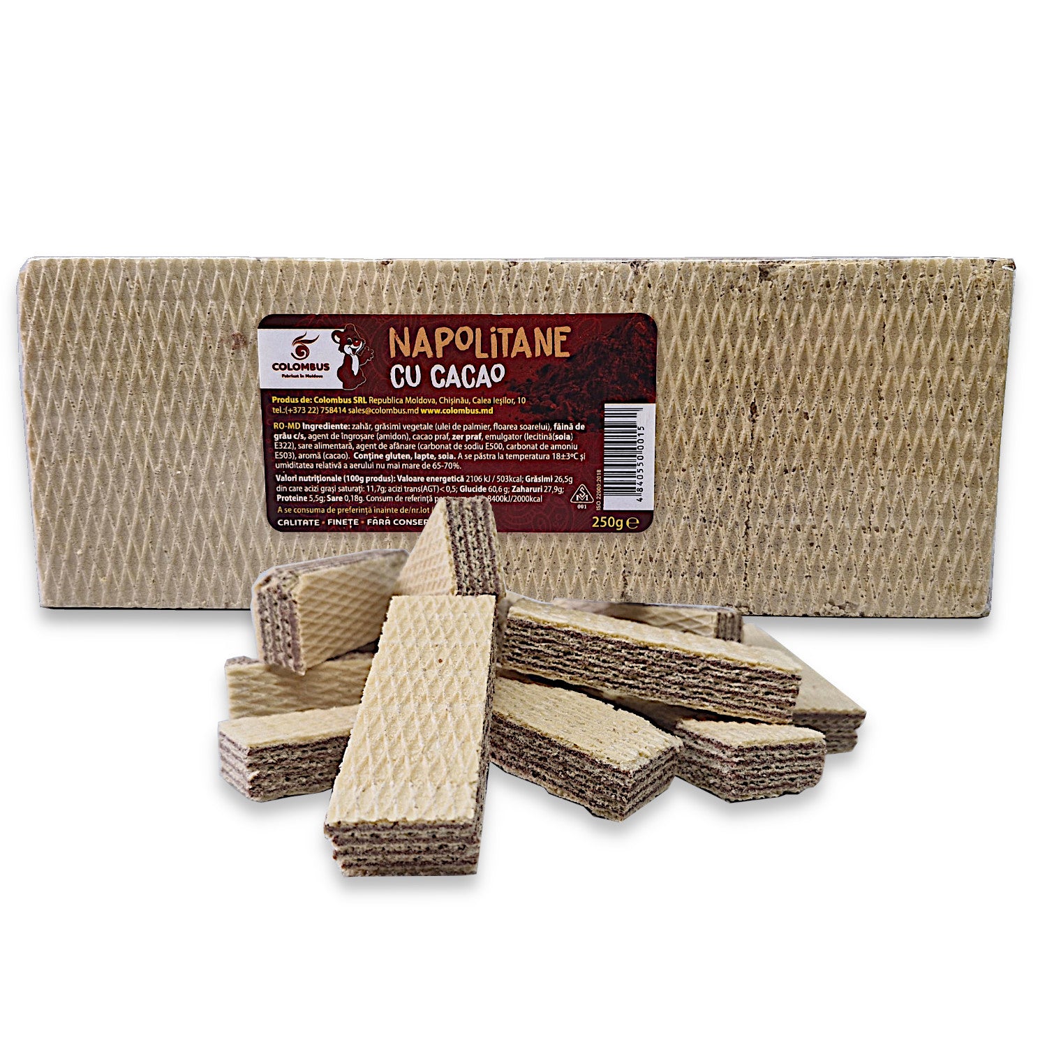 Neapolitaner Waffeln mit Kakaocreme 250g