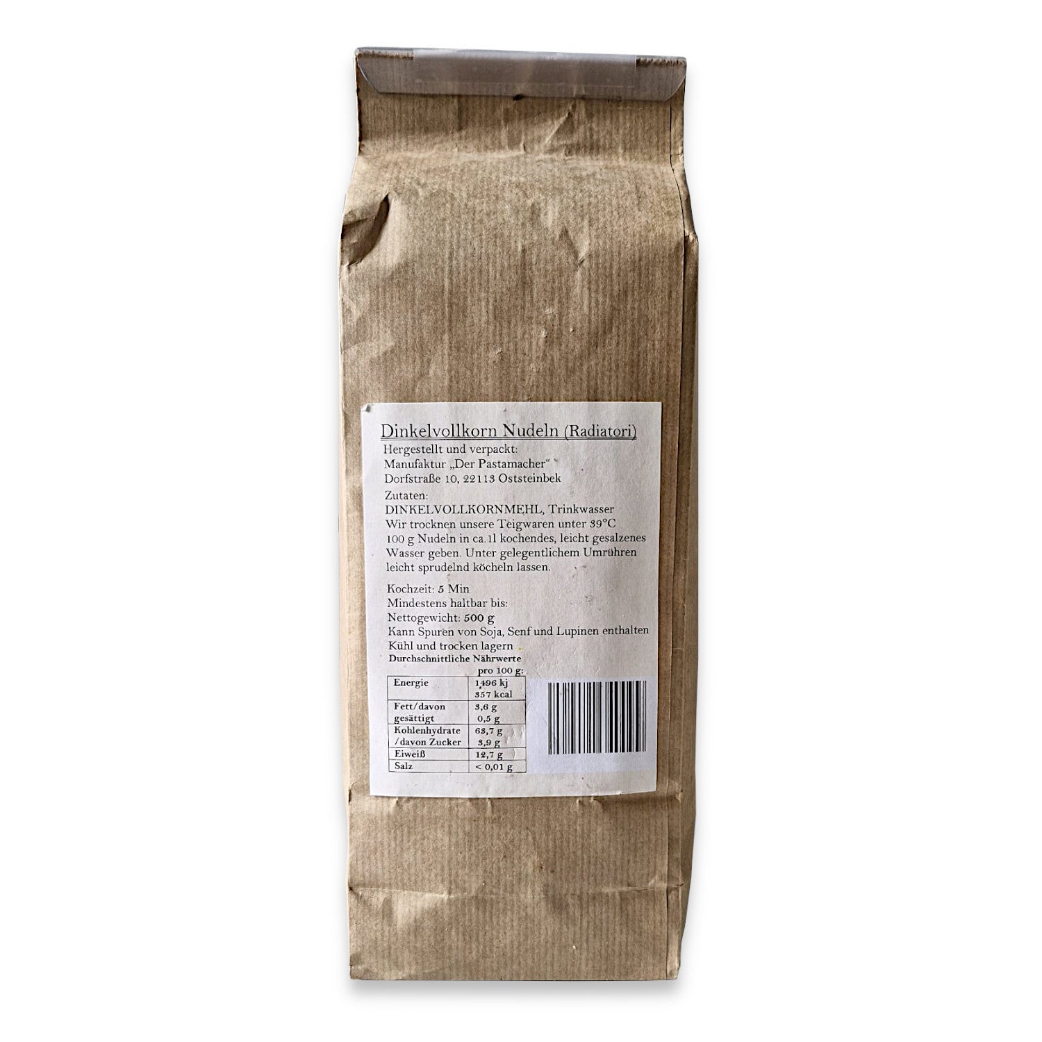 2x Dinkelvollkorn Radiatori Nudeln 500g