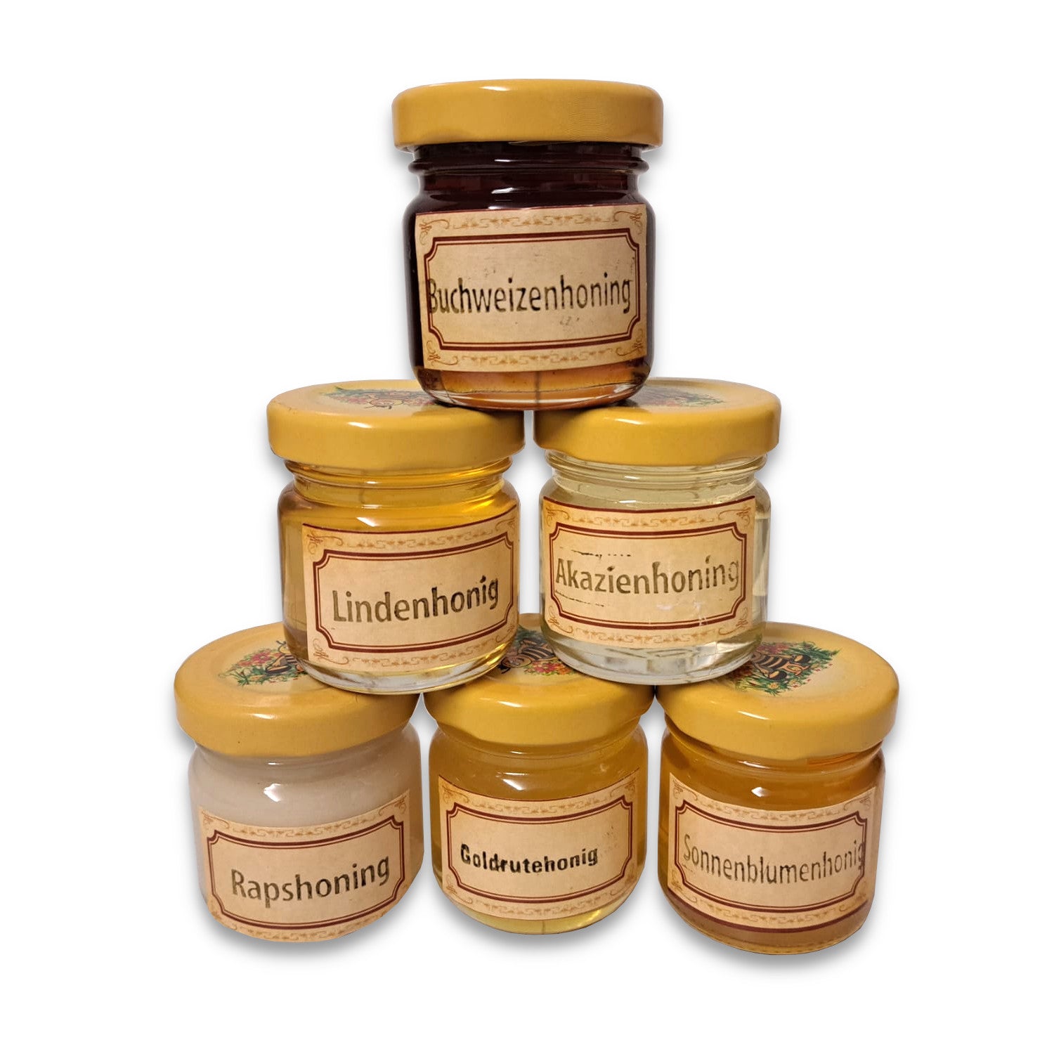 6 Gläser Honig-Geschenkset 50g