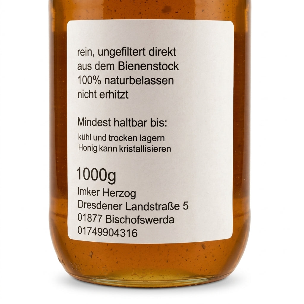 Herzog Roher Wildblumenhonig 1000g