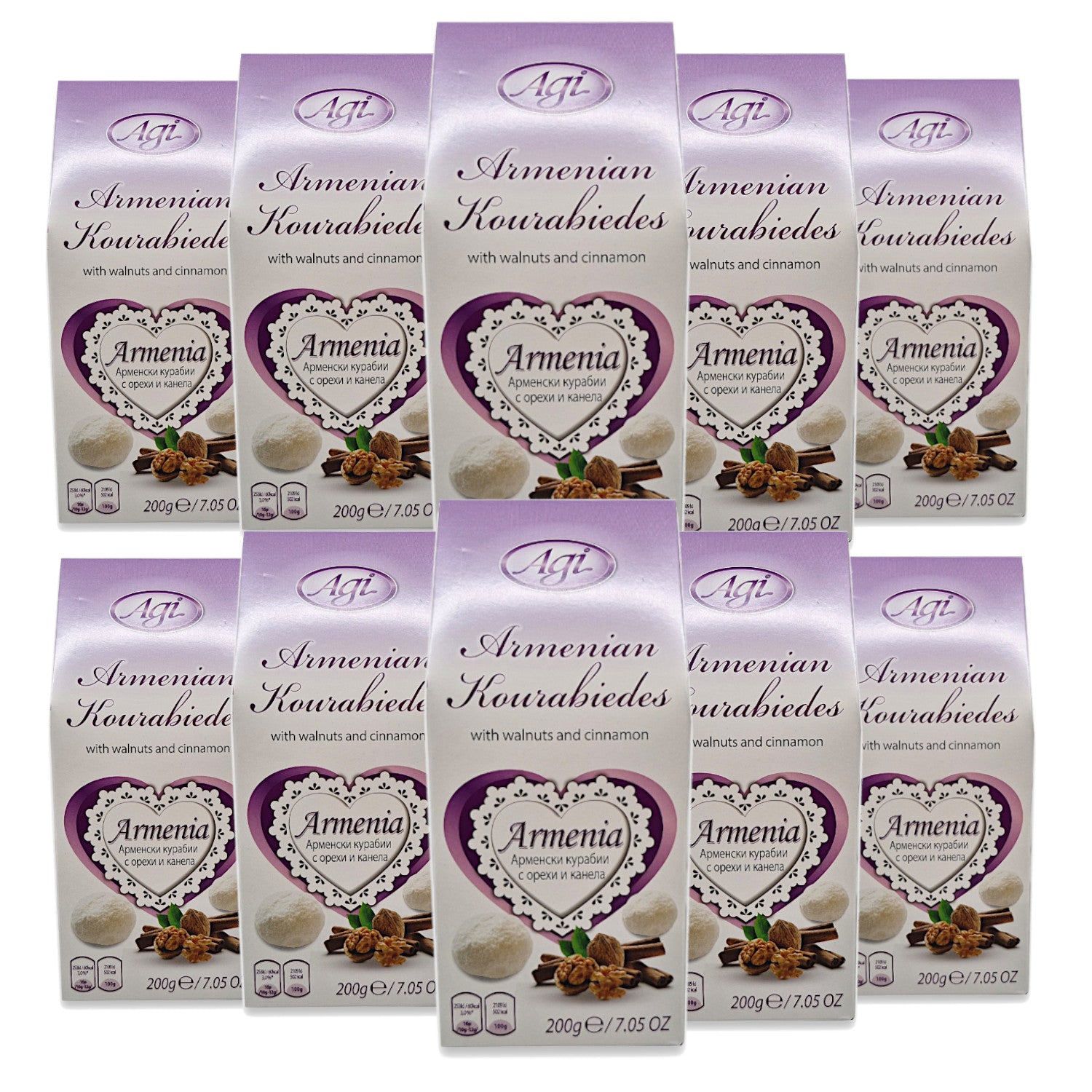 Kourabiedes mit Zimt & Walnüssen 200g, feines Teegebäck / Cookies nach Armenischer Rezeptur