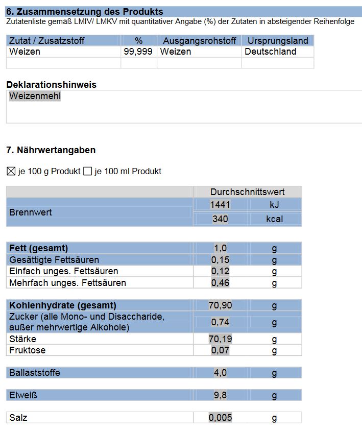 Pizzamehl Typ 00 10 kg