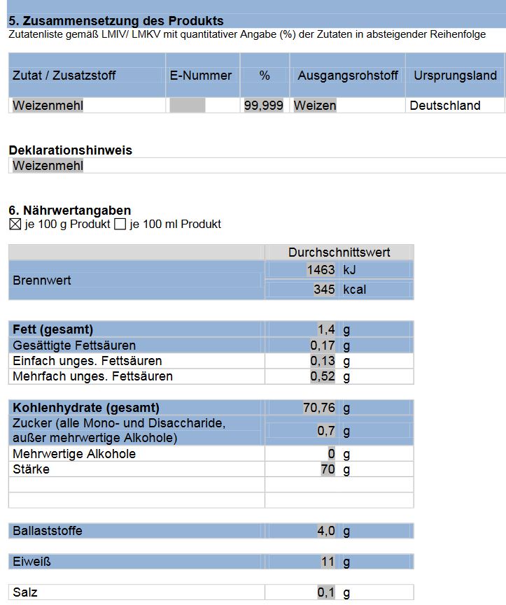 Keksmehl 25 kg