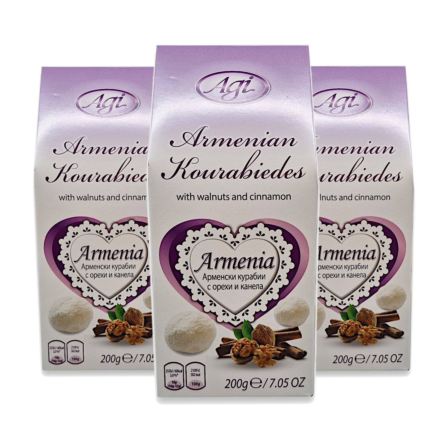 Kourabiedes mit Zimt & Walnüssen 200g, feines Teegebäck / Cookies nach Armenischer Rezeptur