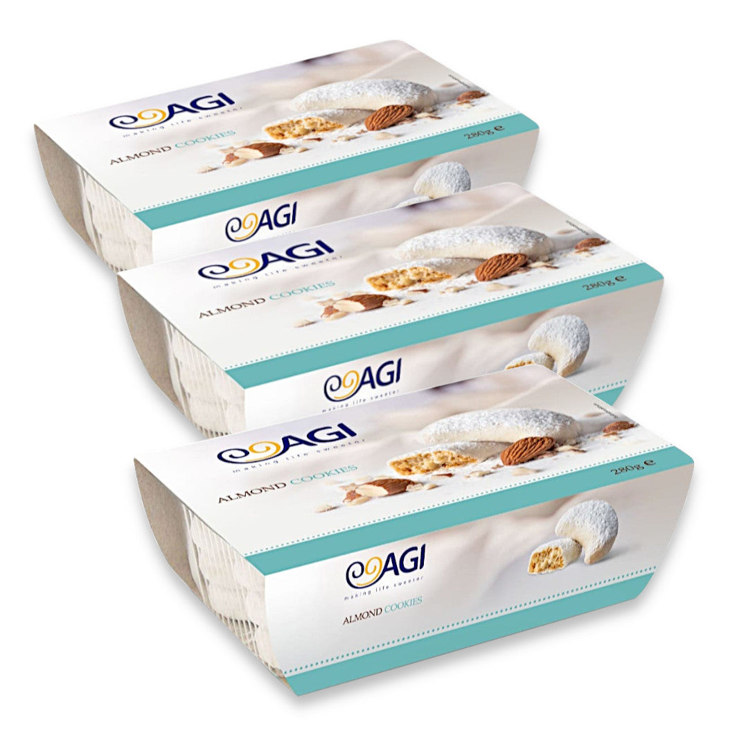 Weiße Kourabiedes mit Mandeln 280g, feines Mandelgebäck / Teegebäck / Cookies nach Armenischer Rezeptur