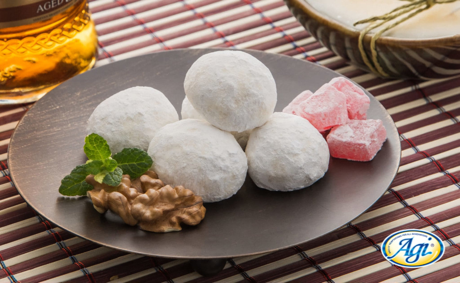 Kourabiedes mit Walnüssen & Rosenaroma 230g, feines Teegebäck / Cookies nach Armenischer Rezeptur