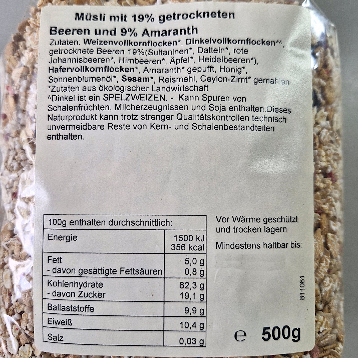 Amaranth Beeren Müsli 500g