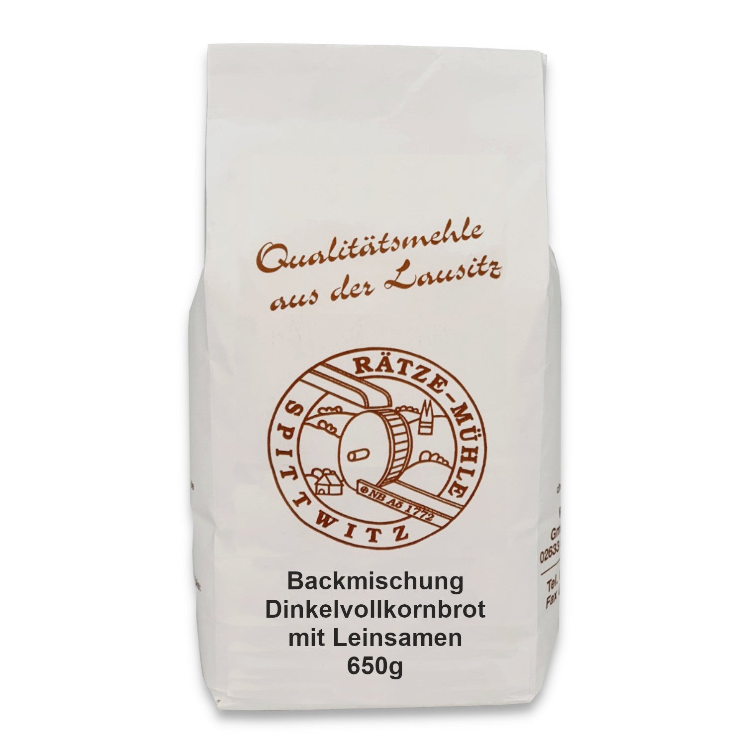 Backmischung Dinkelvollkornbrot mit Leinsamen 650g