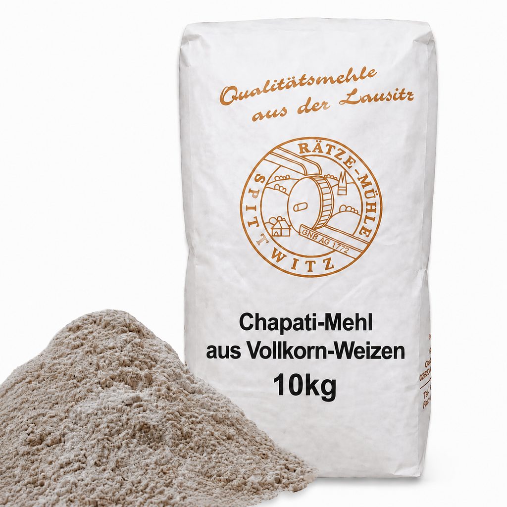 Chapati-Mehl aus Vollkorn-Dinkel, Chakki Atta für besten Teig
