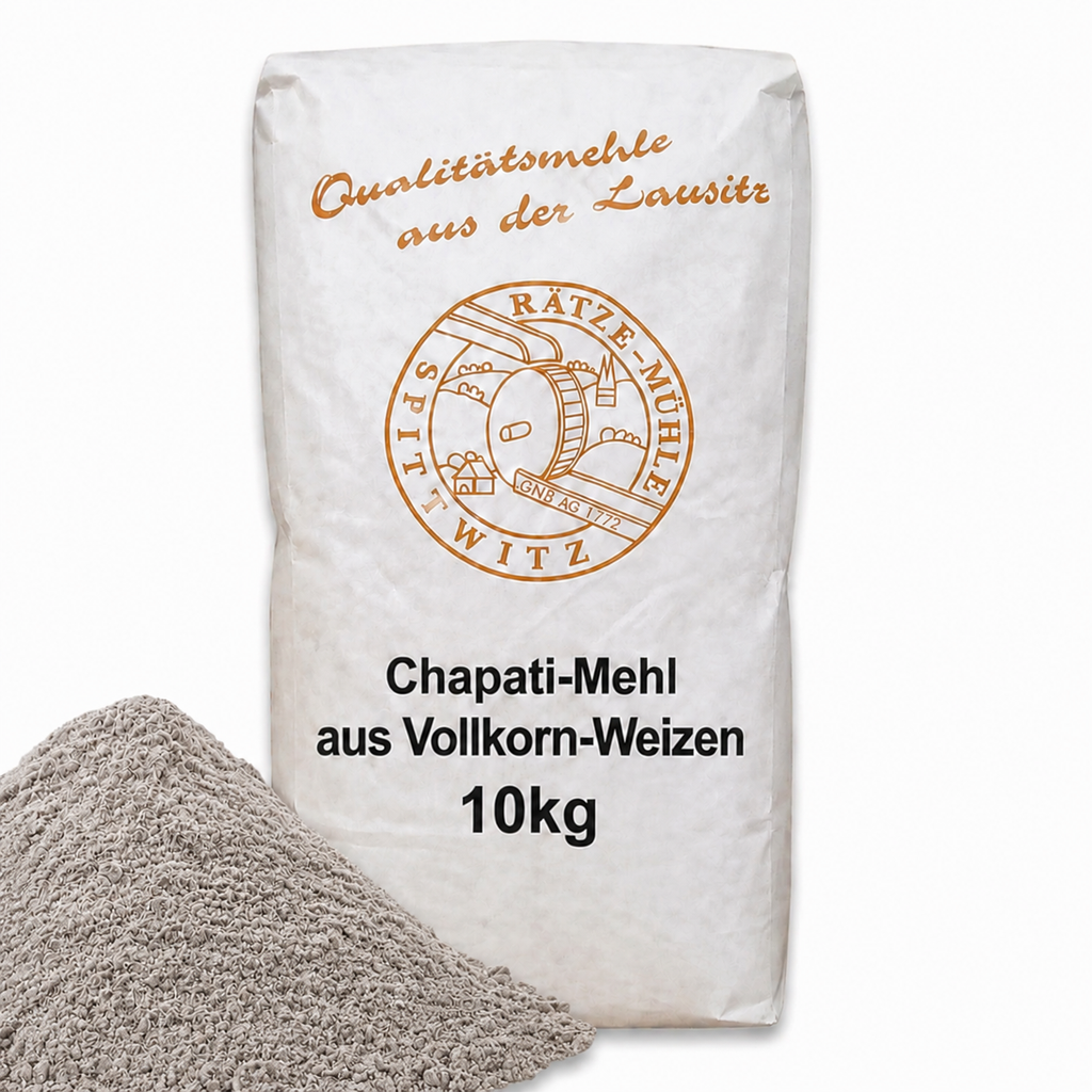 Chapati-Mehl aus Vollkorn-Weizen, Chakki Atta für besten Teig