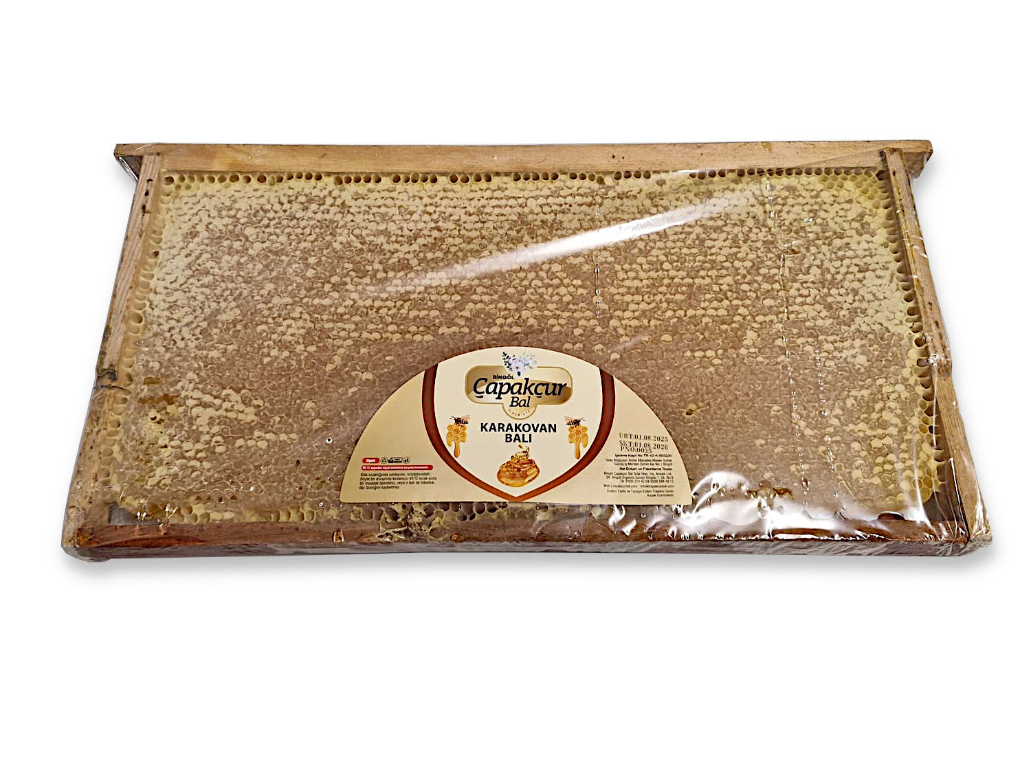 Honigwabe mit Hocharomatischem Wildblumenhonig im traditionellen Holzrähmchen ca. 3000g