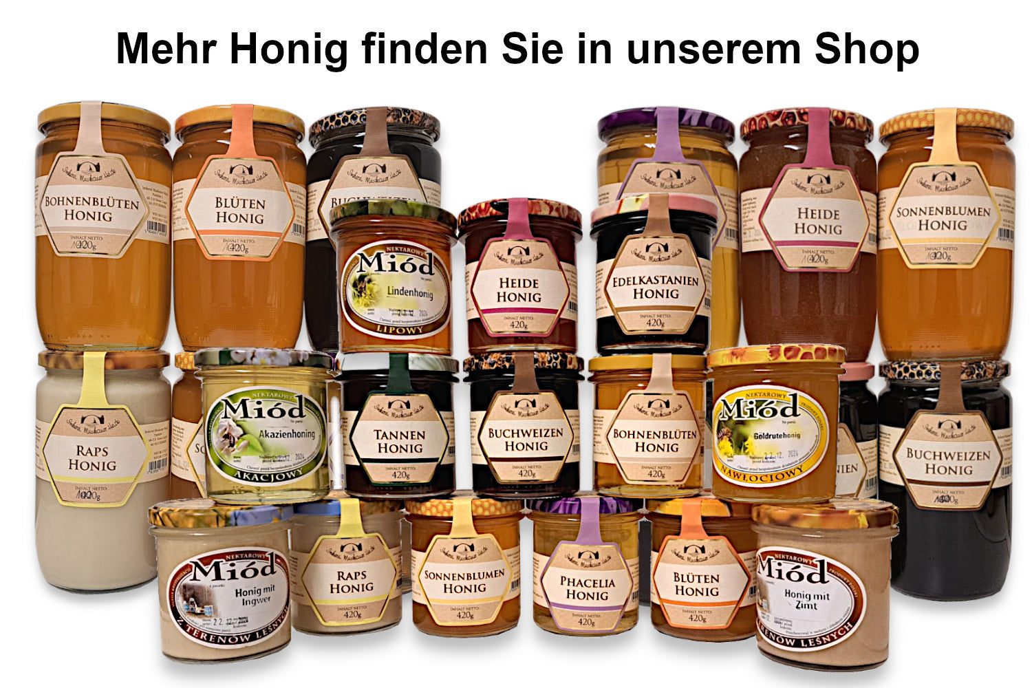 IMH Akazien- und Blütenhonig mit Blütenpollen 420g