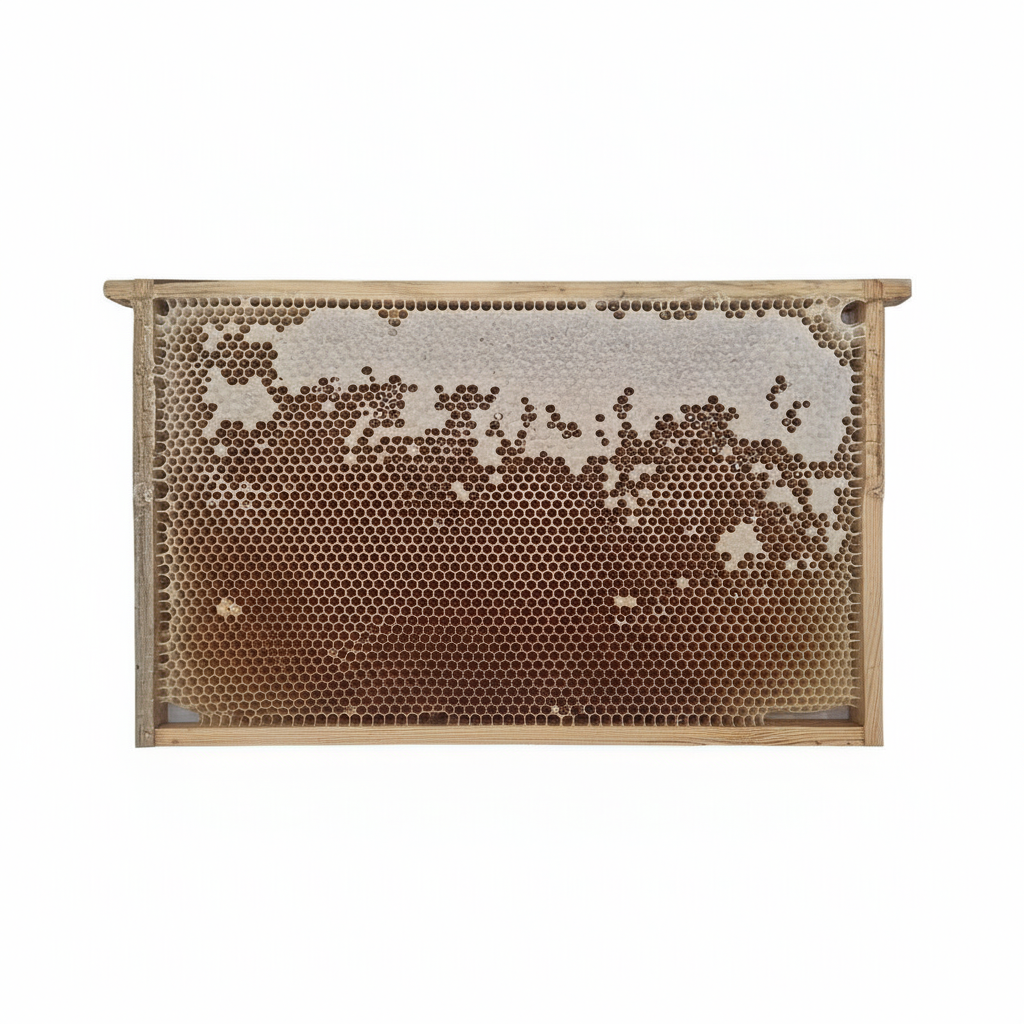 Honigwabe mit Hocharomatischem Heidehonig im traditionellen Holzrähmchen ca. 1700g