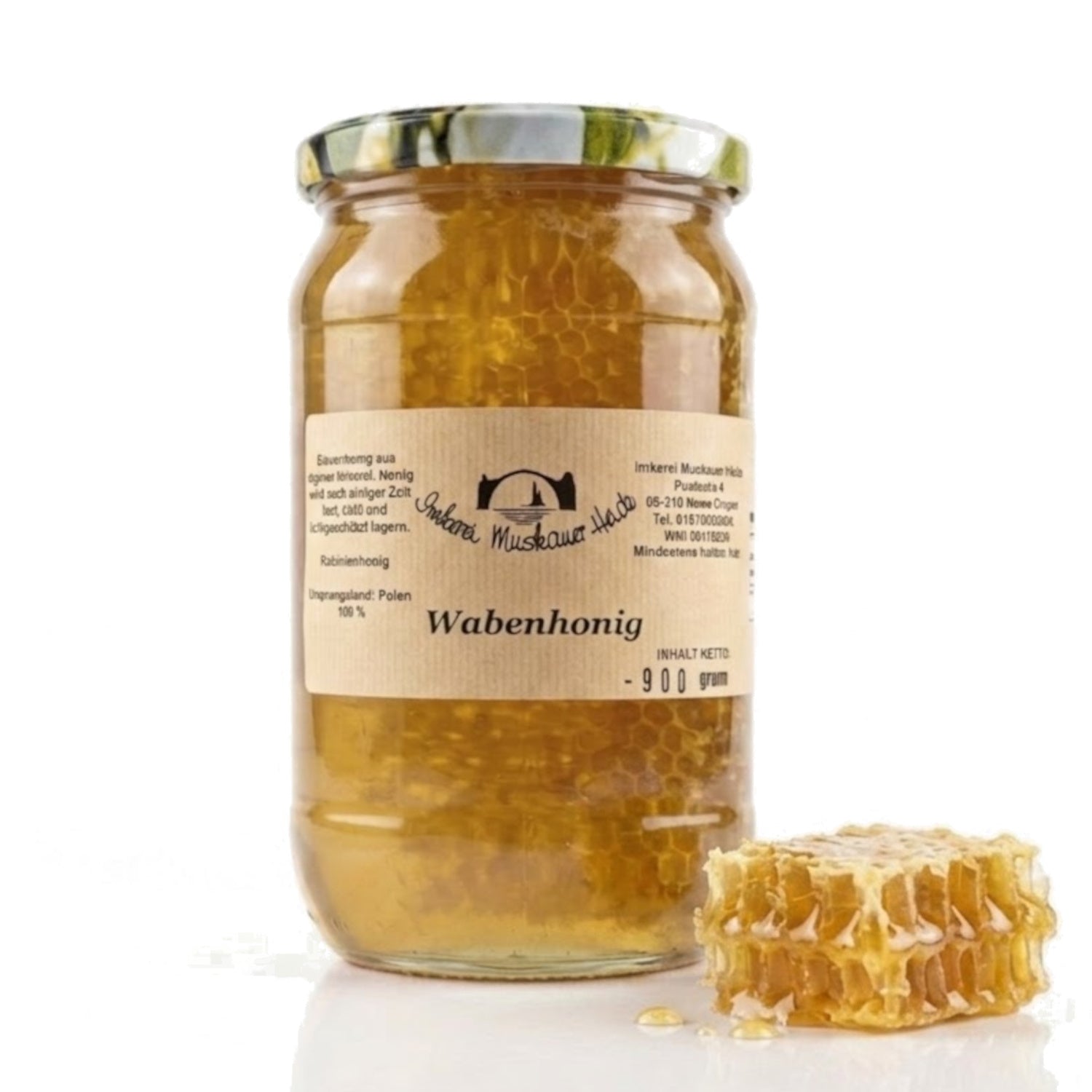 IMH Akazienhonig mit Wabenstück 900g