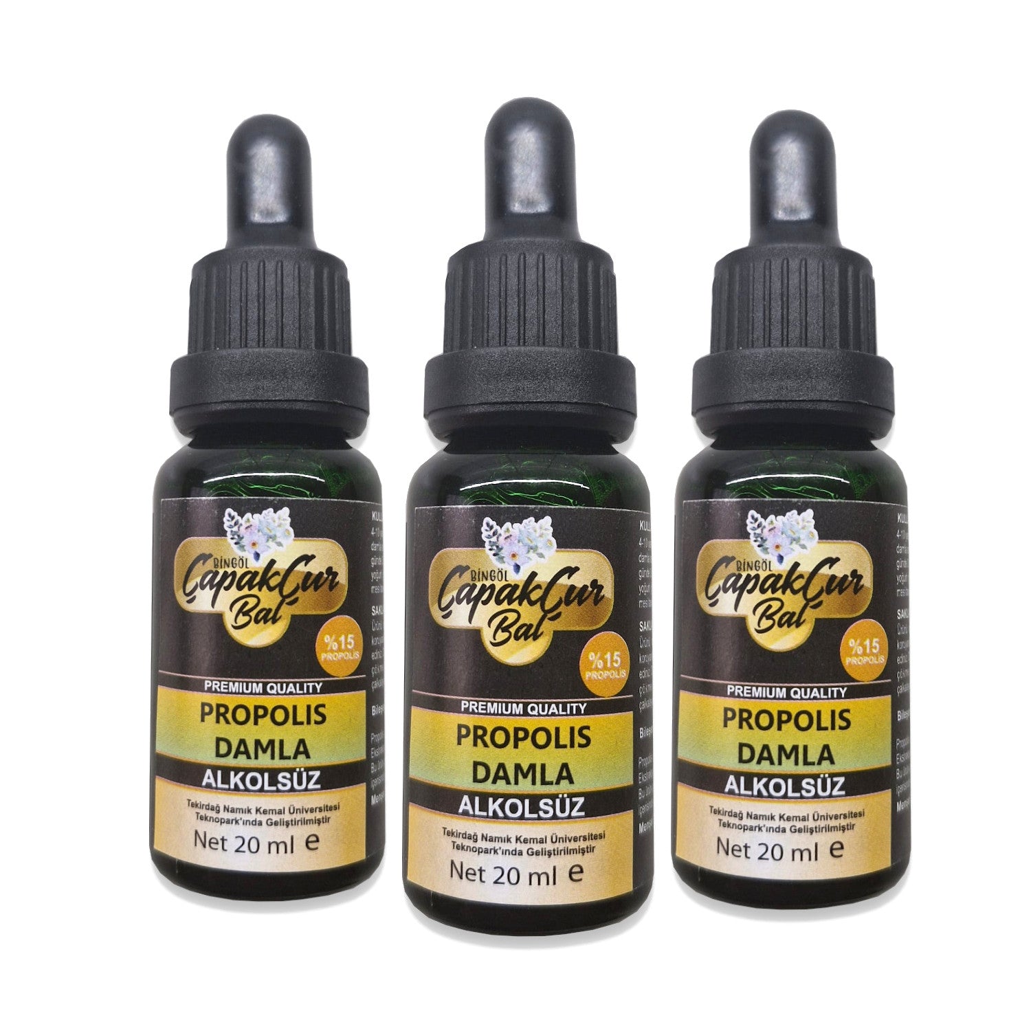 3x Propolis 15% Tropfen 20ml ohne Alkohol